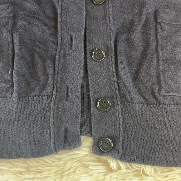 LOFT Dark Blue Short-sleeve Cardigan Sz S - Picture 4 of 6